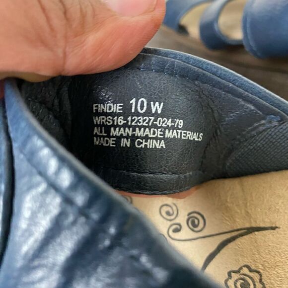 Baretraps Blue leather Women Sandals Size 10w - Picture 7 of 7